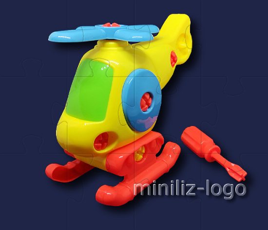 Игра-конструктор Вертолет с инструментами